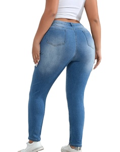 New Exclusive Fashion High Quality Women <b>Elastic</b> Stretch Casual Summer Eco-Friendly High <b>Waist</b> Skinny <b>Jeans</b> Pencil Pants Denim - Product Image 4