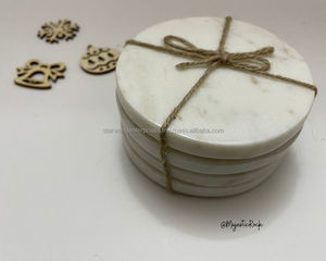 ที่รองแก้วหินอ่อนถาดไม้อะคาเซียที่รองแก้วไม้สำหรับดื่มกาแฟชาเบียร์โลโก้ตามสั่ง - Product Image 4