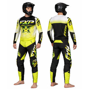 Ensemble maillot et pantalon de motocross personnalisés par sublimation pour hommes, équipement de course MX tout-terrain, vêtements de moto enduro OEM - Product Image 2