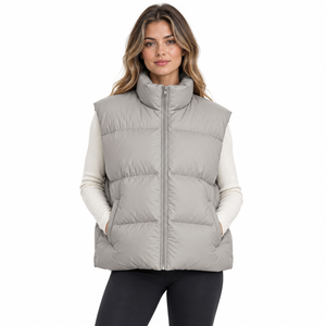 Chaleco acolchado para mujer, talla grande, cálido, sin mangas, proveedor de pedidos al por mayor, marca privada, chaleco acolchado para mujer de primera calidad - Product Image 1