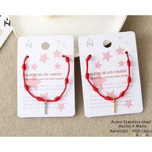 Angelina Seven Knot <b>Bracelet</b> <b>Red</b> String Charm Protection For Women Girls - Product Image 3