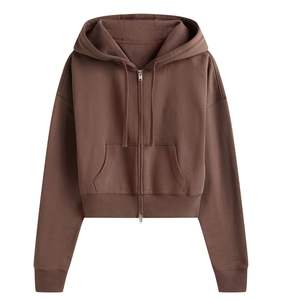 Vente en gros de crop tops respirants de haute qualité pour femmes, personnalisables OEM, streetwear, yoga, sport, entraînement, sweat à capuche, marque privée - Product Image 1