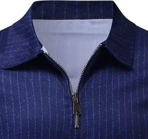 2026 New Autumn Men's Striped Knitted Button <b>Long</b>-<b>sleeved</b> POLO Shirt High Quality Trendy Business Casual Style Polo Shirt <b>Top</b> - Product Image 2