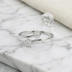 0.30CTW Round Diamond Bezel Cluster <b>Ring</b> Gold Lab Grown E-F Color VVS2 Minimalist <b>Stacking</b> Band for Women Fine Gift - Product Image 2