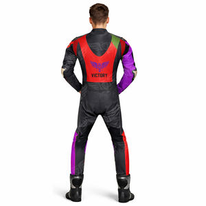 Traje de Cuero Personalizado de Una Pieza para Motociclismo de Carreras, Multicolor, Equipo de Protección Profesional para Motociclistas con Armadura CE para Pista - Product Image 4