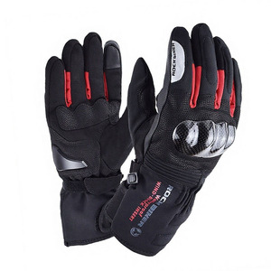 ถุงมือขี่มอเตอร์ไซค์แบบเต็มนิ้ว Winter Rock Biker Pyrotect คาร์บอนไฟเบอร์  หน้าจอสัมผัส กันน้ำ กันลม สำหรับทุกเพศ - Product Image 3