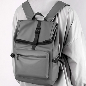 Mochila de Negocios Unisex de PU con Respaldo Suave, 20-35L, Impermeable, Minimalista, para Uso Diario, Cierre de Broches, Correa de Hombro Arqueada - Product Image 4