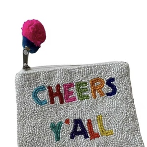 Popular Coin Pouch Handmade Beaded Coin Purse with Detachable <b>Ring</b> for Gameday Money Storage - Product Image 4