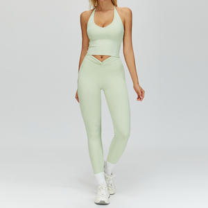 Ensemble de sport 4 pièces pour filles MS Solid Front, nouveau design, leggings taille haute très extensibles, tenues de fitness, vêtements de yoga, anti-transpiration - Product Image 6
