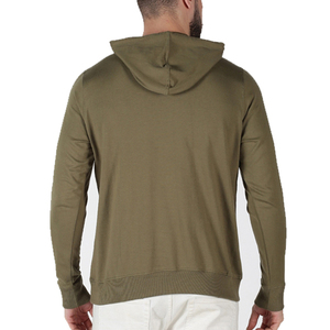 Sweat-shirts à capuche personnalisés pour hommes en molleton bouclette avec poche avant, toucher agréable, en coton, pour la gym, vente en gros - Product Image 3