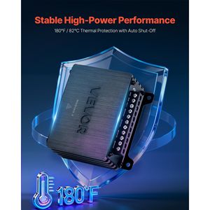 Amplificatore Audio per Auto a 4 Canali, Stabile e Trasformabile in Bridge, Classe D, Potenza Massima 4 X 110W @ 4 Ohm / 4 X 160W @ 2 Ohm, Full Range - Product Image 4