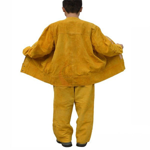 Chaqueta de Soldador de Cuero Vacuno de Primera Calidad, Ropa Protectora para Soldadura, Bomberos, Seguridad Industrial y Trabajo - Product Image 1
