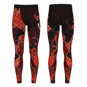Leggings de Compresión con Diseño Estampado Completo para Hombre, Ideales para Yoga, Transpirables, Cómodos, de Cintura Alta y Largo Completo - Product Image 3