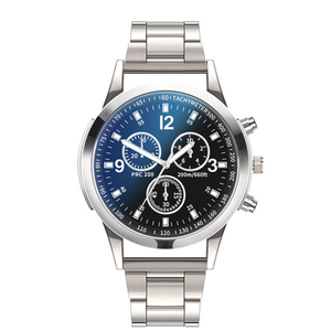 Reloj de Cuarzo de Lujo de Primera Calidad para Hombre, Cronógrafo Azul 31 con Correa de Acero Inoxidable de 20 mm, Resistente al Agua, Esfera de 42 mm, Caja de Aleación - Product Image 1