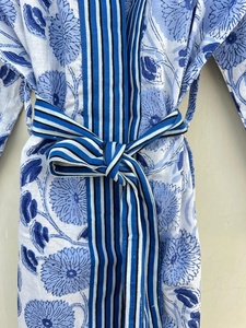 Beautiful Cotton <b>Kimono</b> Dress Bath Robe <b>Kimono</b> Hand Block Printed Cotton <b>Kimono</b> - Product Image 5
