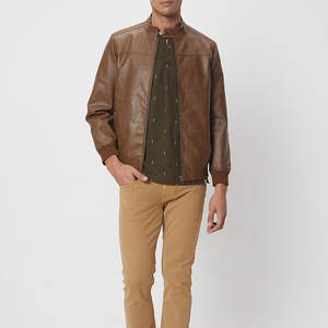 Chaqueta de Cuero para Hombre de Alta Calidad a Precios Bajos, Tejido Cómodo, Estilo Urbano, Prenda Moderna, Directo de Fábrica, Estilo Biker - Product Image 4