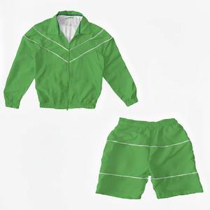 Conjunto de Chaqueta y Pantalones Cortos Cortavientos de Dos Piezas Personalizados, Diseño Personalizado con Cierre de Cremallera, Traje Deportivo de Nylon y Poliéster, Conjunto Cortavientos para Hombre - Product Image 3