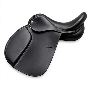 Selle de saut Sufi International en cuir véritable, selle d'équitation anglaise personnalisée, durable et confortable, avec arceau en bois - Product Image 3
