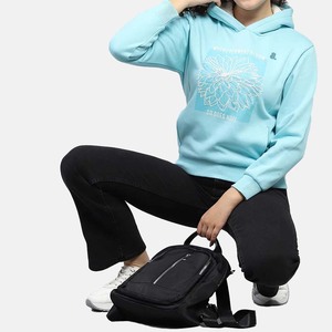 Sweat à capuche surdimensionné en coton 100% imprimé sur mesure pour femmes, style décontracté d'hiver, respirant, écologique, anti-rétrécissement, séchage rapide - Product Image 2