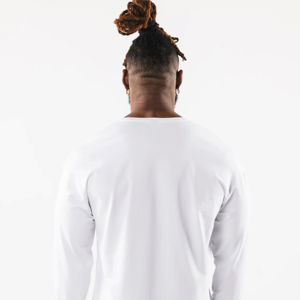 Camiseta de Manga Larga de Algodón Grueso de Alta Calidad, Cuello Redondo, Diseño Personalizado con Logotipo - Product Image 4