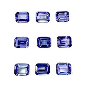 Haute qualité 3x5mm bleu Tanzanite facettes coupe Quartz naturel octogone perles taille personnalisée pierres précieuses en vrac pour bijoux - Product Image 1