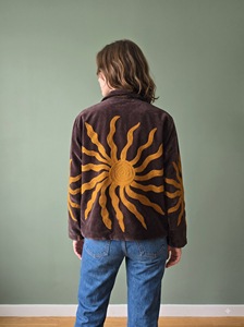 Morvi-Fab 2026 #62 Latest Women’s <b>Velvet</b> <b>Jacket</b> – Sunburst Embroidered Design with Contrast Collar - Product Image 5