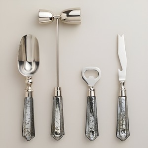 Ensemble d'outils de bar personnalisables en acier inoxydable de style industriel, écologiques, pour les intérieurs de bars urbains, ajoutant une touche audacieuse et robuste - Product Image 1