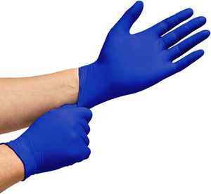 Gants d'examen jetables personnalisés de qualité alimentaire, en nitrile bleu sans poudre, pour usage quotidien - Product Image 1