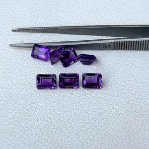 3x5mm-10x14mm Natural púrpura amatista Africana Octágono Esmeralda corte personalizado piedra preciosa suelta para anillo colgante joyería DIY Accesorios - Product Image 1