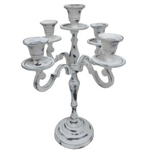 Decoración de boda de alta calidad, 5 brazos, lavado gris, Metal, aluminio, diseñador de lujo, portavelas de estilo moderno - Product Image 6