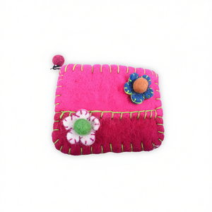 Sac à main à deux fleurs en feutre de laine - Product Image 2