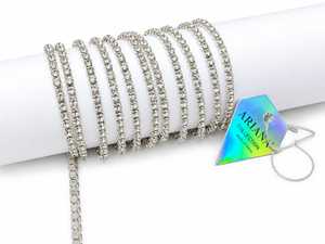 Chaîne de strass en cristal ARIANA 3MM à 4 griffes, 10 facettes, coupe carrée, pour couture et DIY de vêtements - Product Image 1