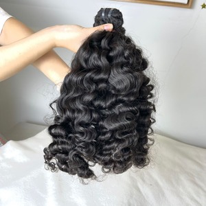 Extension de cheveux à trame noire naturelle droite et ondulée de super qualité et fermeture assortie avec 100% de cheveux bruts vierges bruts - Product Image 4