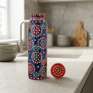 <b>Copper</b> Water <b>Bottle</b> | Printed <b>Copper</b> <b>Bottle</b> | Floral Printed <b>Copper</b> Water <b>Bottle</b> | Designer <b>Copper</b> <b>Drinking</b> <b>Bottle</b> - Product Image 6