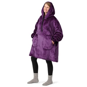 En gros, Robes de nuit personnalisées extra longues en polyester à motif de dessin animé, style sweat-shirt oversize et couverture à capuche portable - Product Image 5