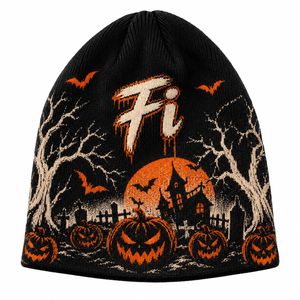 Custom Graphic Design Polyester Printed Knitted Streetwear Skull Caps Skull Beanie Hat Y2k Sport Sublimation Printing Beanies - Product Image 1