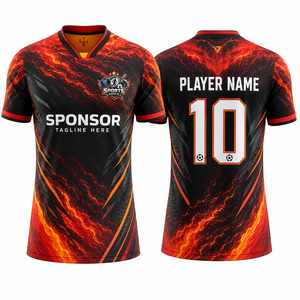 Nueva Camiseta de Fútbol, Tejido de Poliéster de Primera Calidad, Tejido de Punto Warp, Refrigerante, Flexible, Ligero, Calidad para Competencia Deportiva - Product Image 1