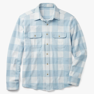 Camisa de Franela para Hombre, para Salidas Informales, con Patrón a Cuadros Verde Oscuro y Rojo, con Botones en la Parte Delantera - Product Image 1