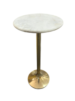 Table d'appoint moderne avec plateau en marbre et base en fer doré, table ronde pour salon, chambre à coucher, meubles de maison
