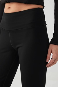 Bulk Plain Women <b>Bell</b> Bottom Pants Breathable Fitness Leggings Wide Leg Yoga Trousers Custom Label OEM - Product Image 6