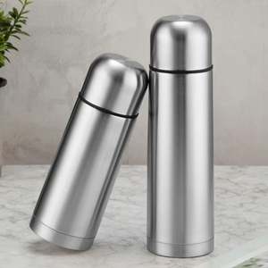 Botella Térmica de Acero Inoxidable de Pared Simple o Doble, Varias Capacidades, Diseño de Cabeza de Bala, Botella de Agua Aislada para Viaje - Product Image 1