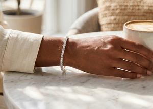 Aniva 925 Sterling Silver Moissanite Tennis <b>Bracelet</b> Round Brilliant 2.5 to 6MM 6 to 8 Inch Women Fine Jewelry - Product Image 2