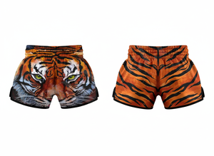 Shorts de Muay Thai imprimés sur toute la surface avec votre propre design, shorts de boxe MMA personnalisés, sublimation, entraînement sportif, respirant, confortable - Product Image 2