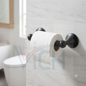 Juego de Accesorios de Baño de 4 Piezas en Negro Mate, Directo de Fábrica, Moderno, de Aleación de Zinc, Kit de Accesorios para Toallero, para Cocina y Sala de Estar - Product Image 2