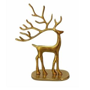 Modern Gold Elephant Sculpture Statue Heavy Solid Cast Aluminum Stylish Showpiece Suitable for Living Room Study or Office <b>Desk</b> - Product Image 3