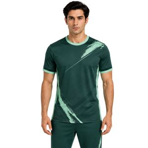 T-shirt de sport pour homme vert forêt, séchage rapide, pour la course, la gym et l'entraînement, personnalisable, vêtements de sport imprimés - Product Image 1