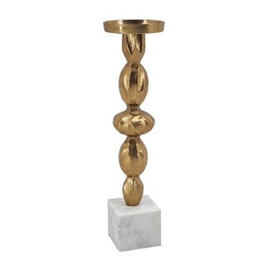 Golden Candlestick <b>Holder</b> with <b>Marble</b> Base Durable Home Decoration - Product Image 4