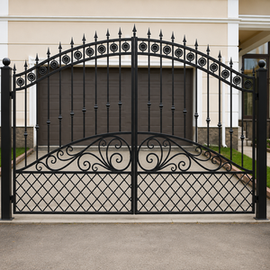 Browse top quality wrought iron <b>gates</b> designed with intricate patterns, robust steel strength, and timeless architectural style. - Product Image 1