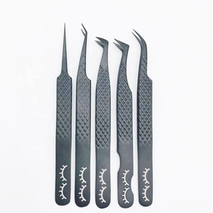 Ensemble de pincettes à cils noirs prix de gros pince à cils en acier inoxydable durable de qualité chirurgicale fond d'impression NOMEX - Product Image 5