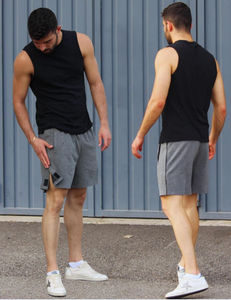Shorts de sport décontractés pour hommes, taille élastique, séchage rapide, respirants, en coton/toile, pour la musculation, saison estivale - Product Image 5